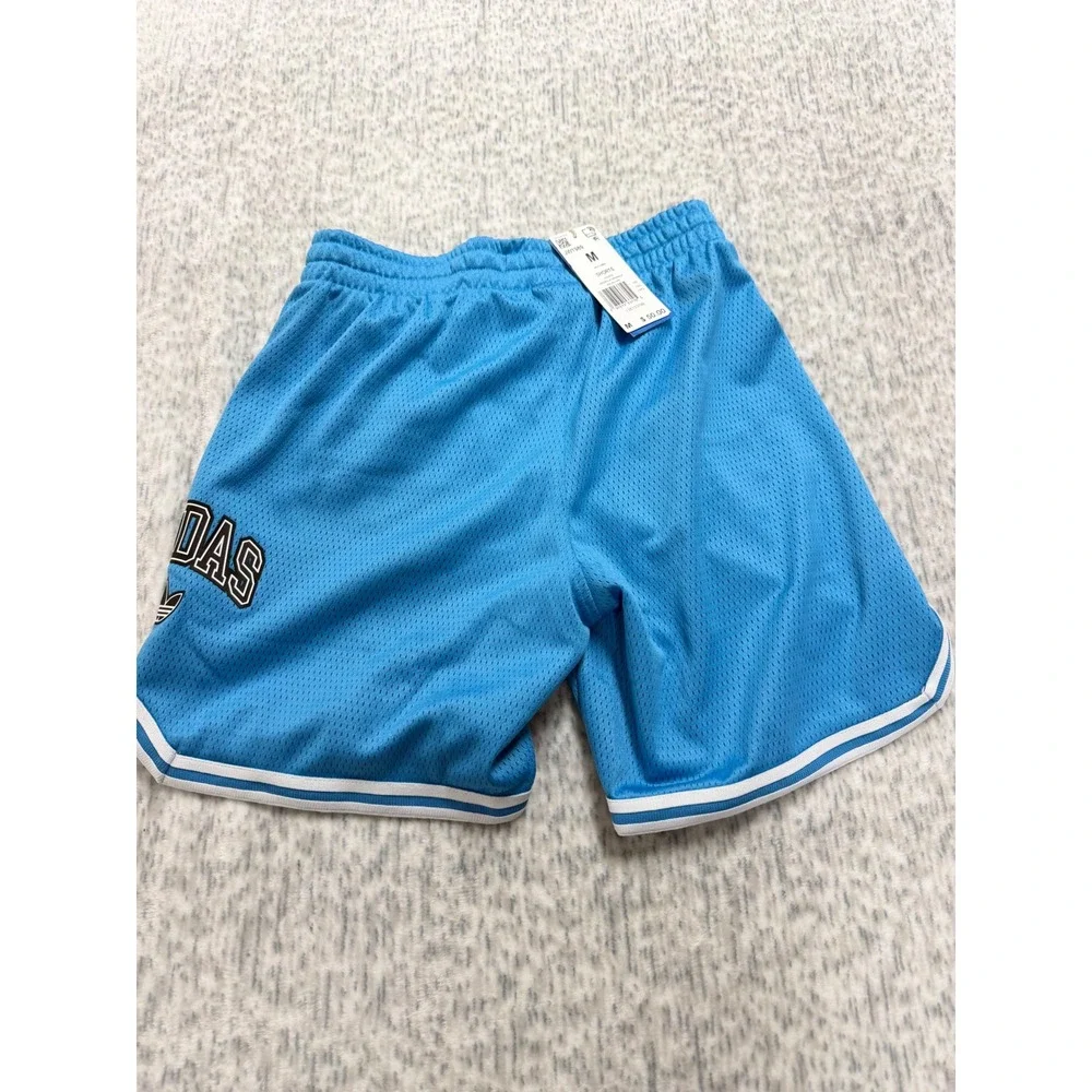 Adidas Originals Boys Mesh Basketball Shorts Sky Rush Blue JW1989 Size M‎ NWT